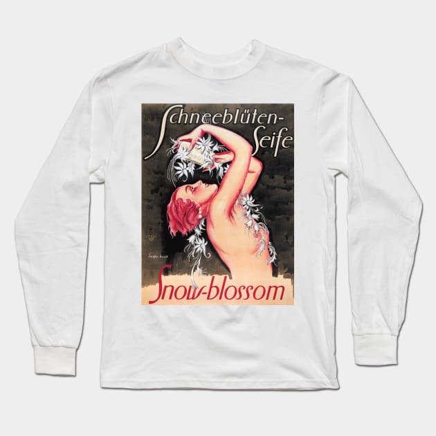 SCHNEEBLUTEN SEIFE Snow Blossom Soap Vintage German Advertisement Long Sleeve T-Shirt by vintageposters